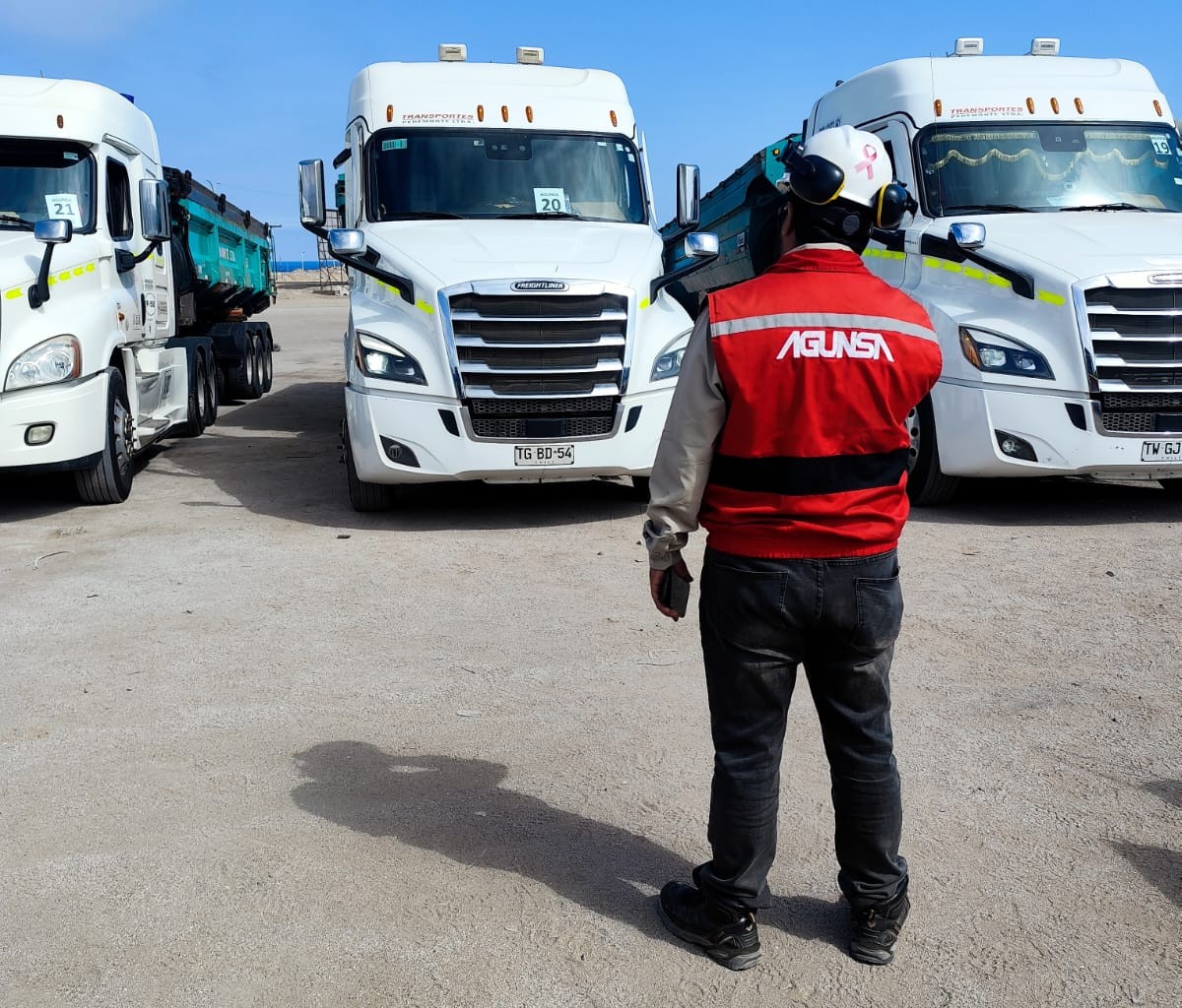 Inspección de flota Pedemonte por personal de cliente Agunsa